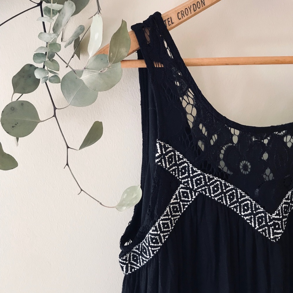 Black Aztec Design Dress